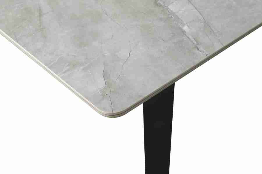 65in Table Mina Rectangular 65-inch Extension Dining Table Grey Ceramic - Ideal ...