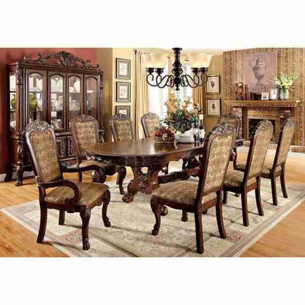 Furniture of America Medieve Oval Table Cherry CM3557CH-T-TABLE - Ideal ...