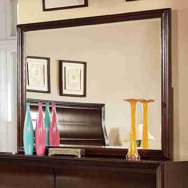 coaster company leighton dresser metallic mercury Leighton Beveled Dresser Mirror Metallic Mercury